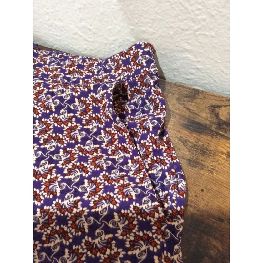 June & Hudson printed short shorts scalloped hem Medium M floral high rise
